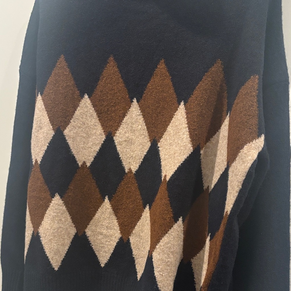 NWT ‘Vineyard Vines’ Argyle Wool Blend Sweater - Picture 5 of 9